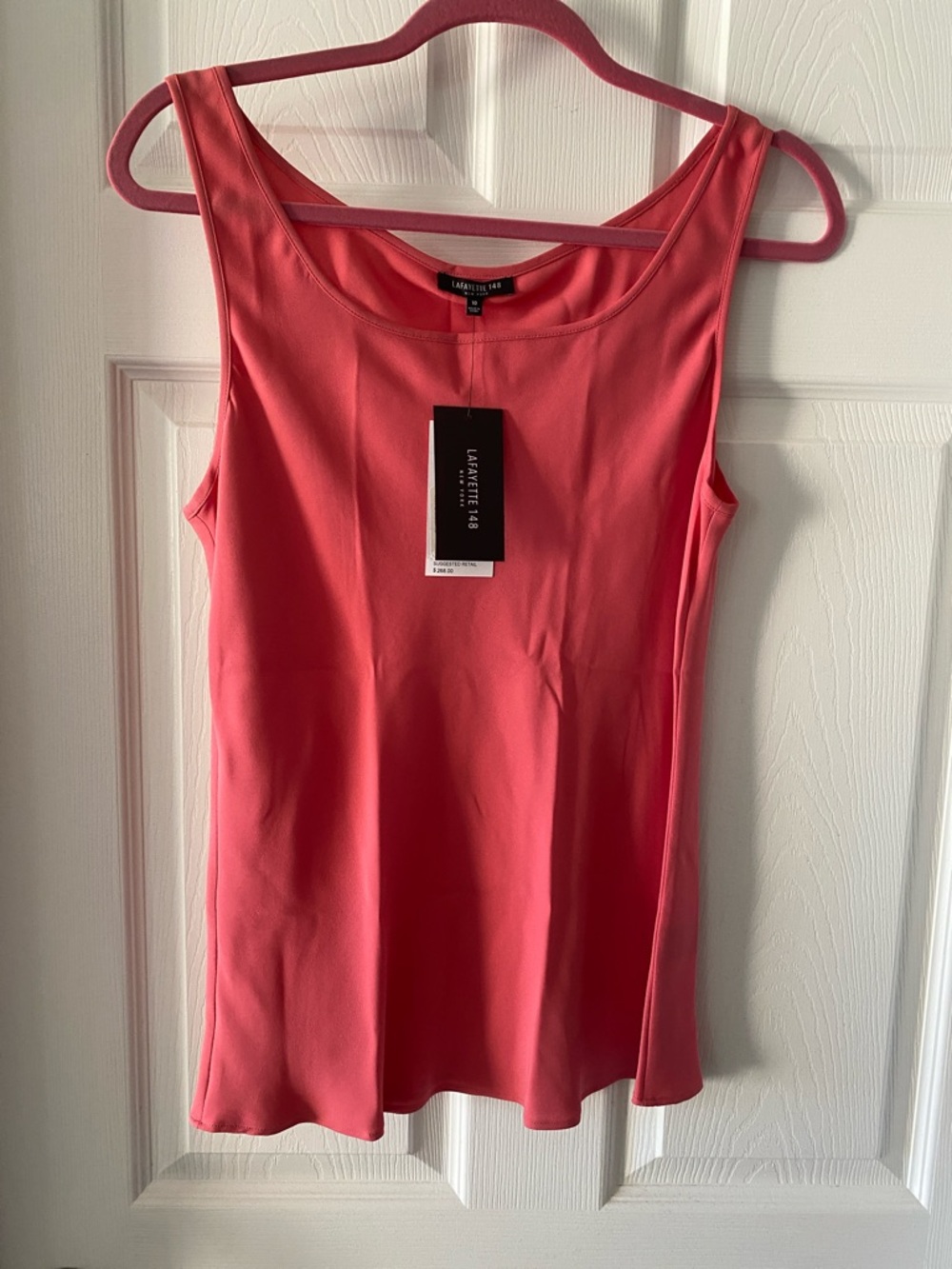 Lafayette 148 New York Coral Scoop Neck Tank silk
